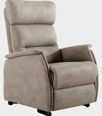 Brescia Fauteuil Releveur 2 moteurs assis microfibre taupe clair