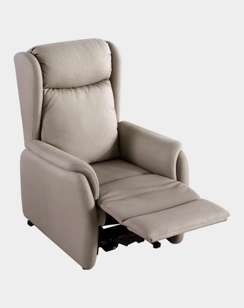 Come Fauteuil releveur 2 moteurs jambes microfibre Taupe Clair