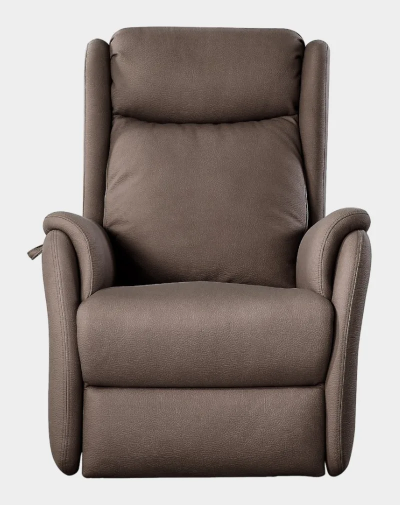 Come Fauteuil releveur 2 moteurs face microfibre taupe foncé