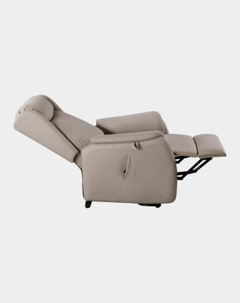Come Fauteuil releveur 2 moteurs allongé microfibre Taupe Clair