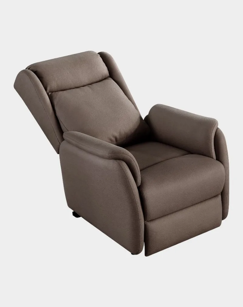 Come Fauteuil releveur 2 moteurs dossier microfibre taupe foncé