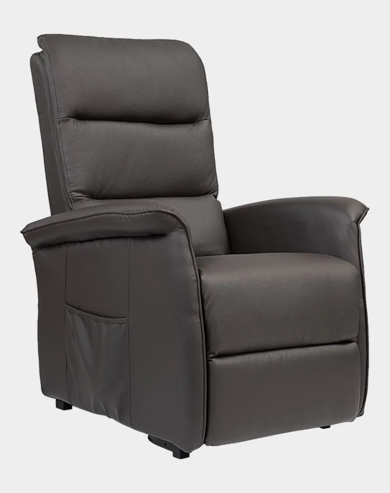 Milano fauteuil releveur 2 moteurs côté marron microfibre