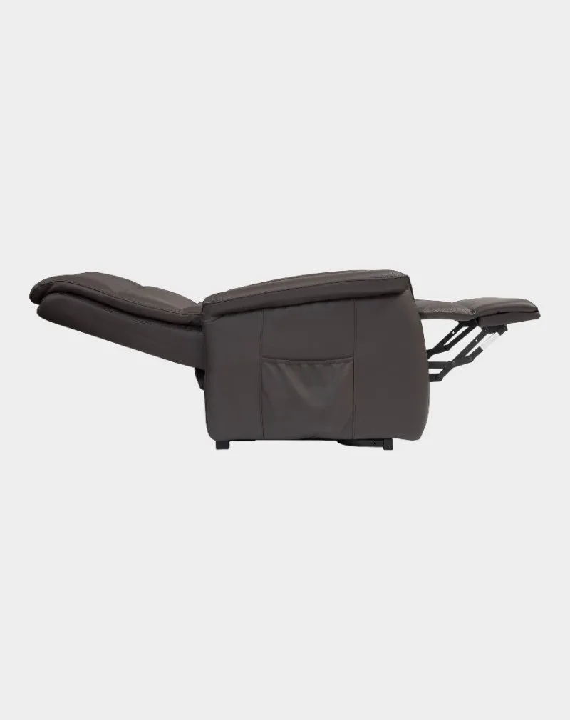 Milano fauteuil releveur 2 moteurs allongé marron cuir