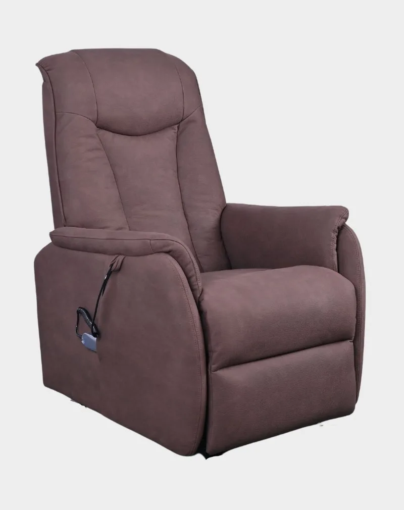 New Matéo Fauteuil Releveur 2 moteurs assis brun microfibre