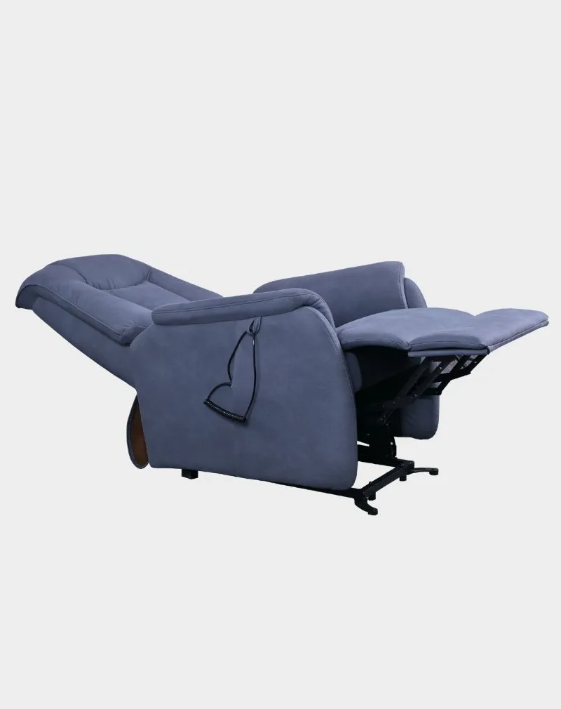 New Matéo Fauteuil Releveur 2 moteurs allongé gris océan microfibre