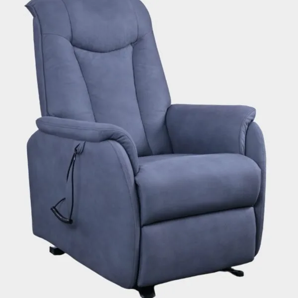 New Matéo Fauteuil Releveur 2 moteurs côté gris océan microfibre
